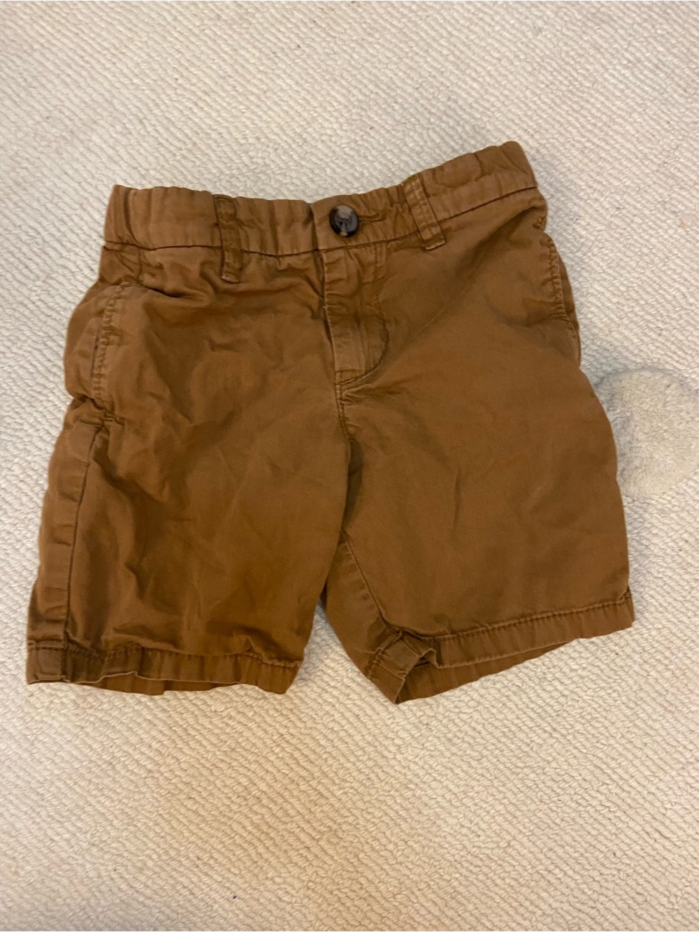 H&M Brown Flat Front Cotton Shorts
